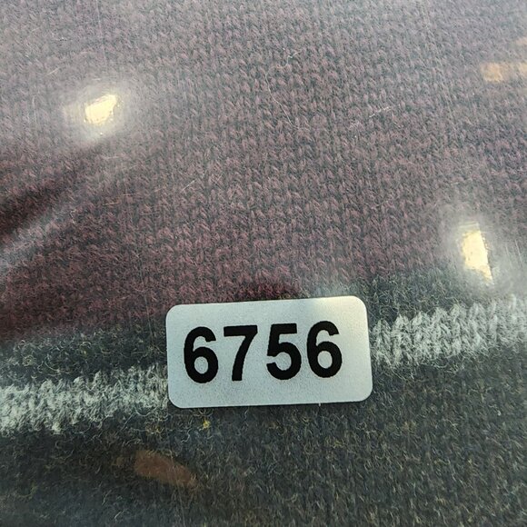 Mens Chaps Burgundy & Gray Striped Sweater 100% Cotton Crewneck Long Sleeve L - Picture 12 of 12